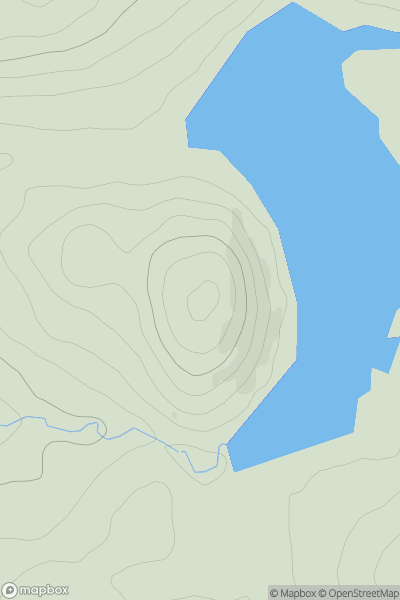 Thumbnail image for Green Hill [Carrick and Galloway] showing contour plot for surrounding peak